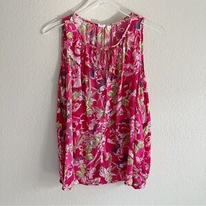 GAP Sleeveless Pink floral tank Size Large